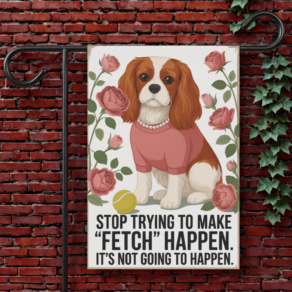 Blenheim Cavalier Fetch Garden Flag 12'' × 18''