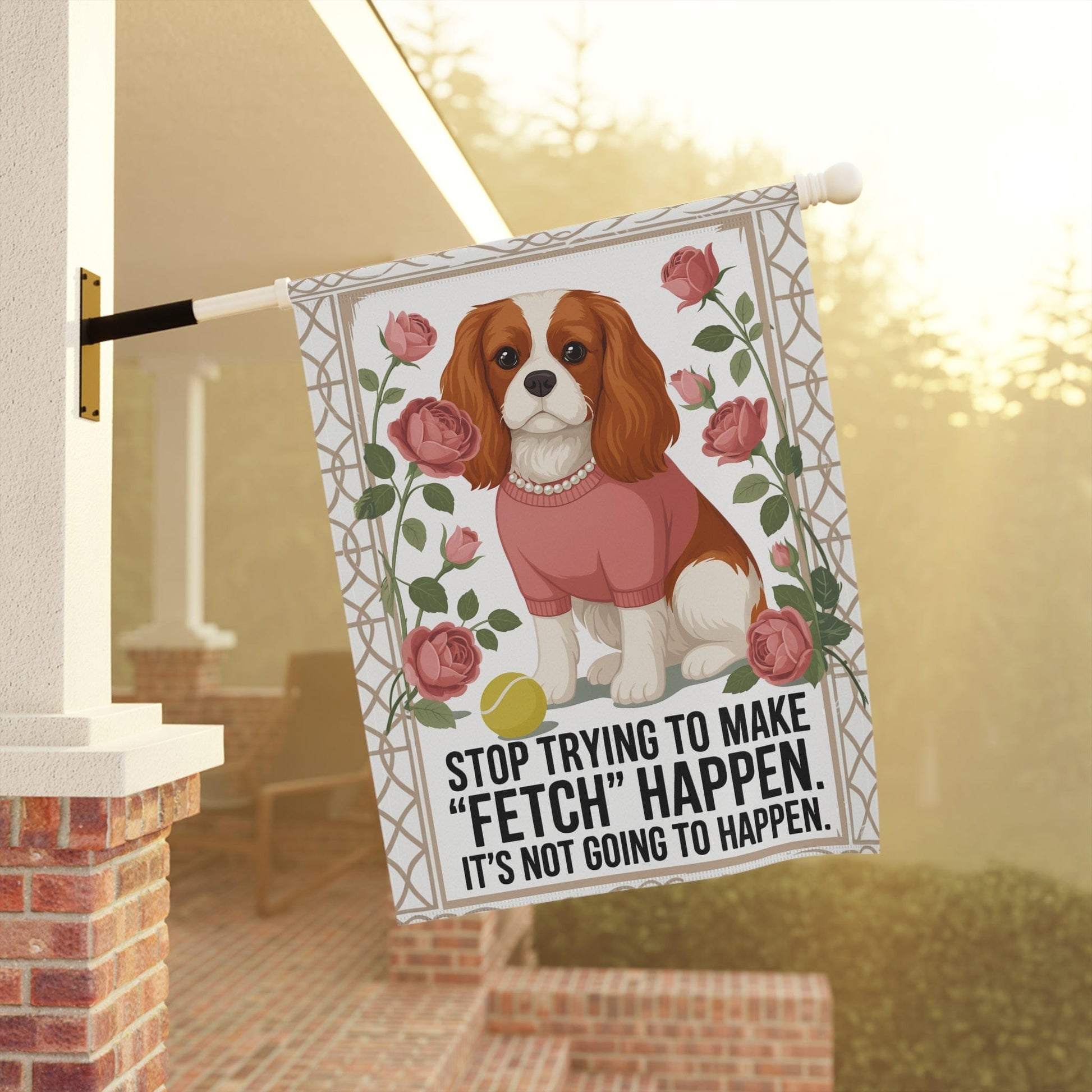 Blenheim Cavalier Fetch Garden Flag