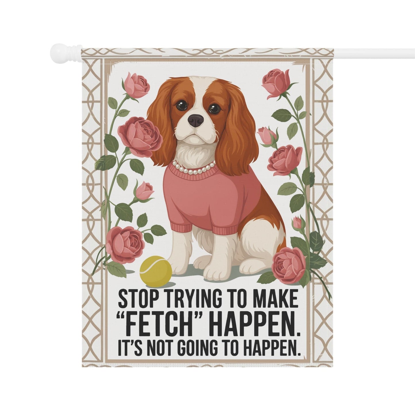 Blenheim Cavalier Fetch Garden Flag