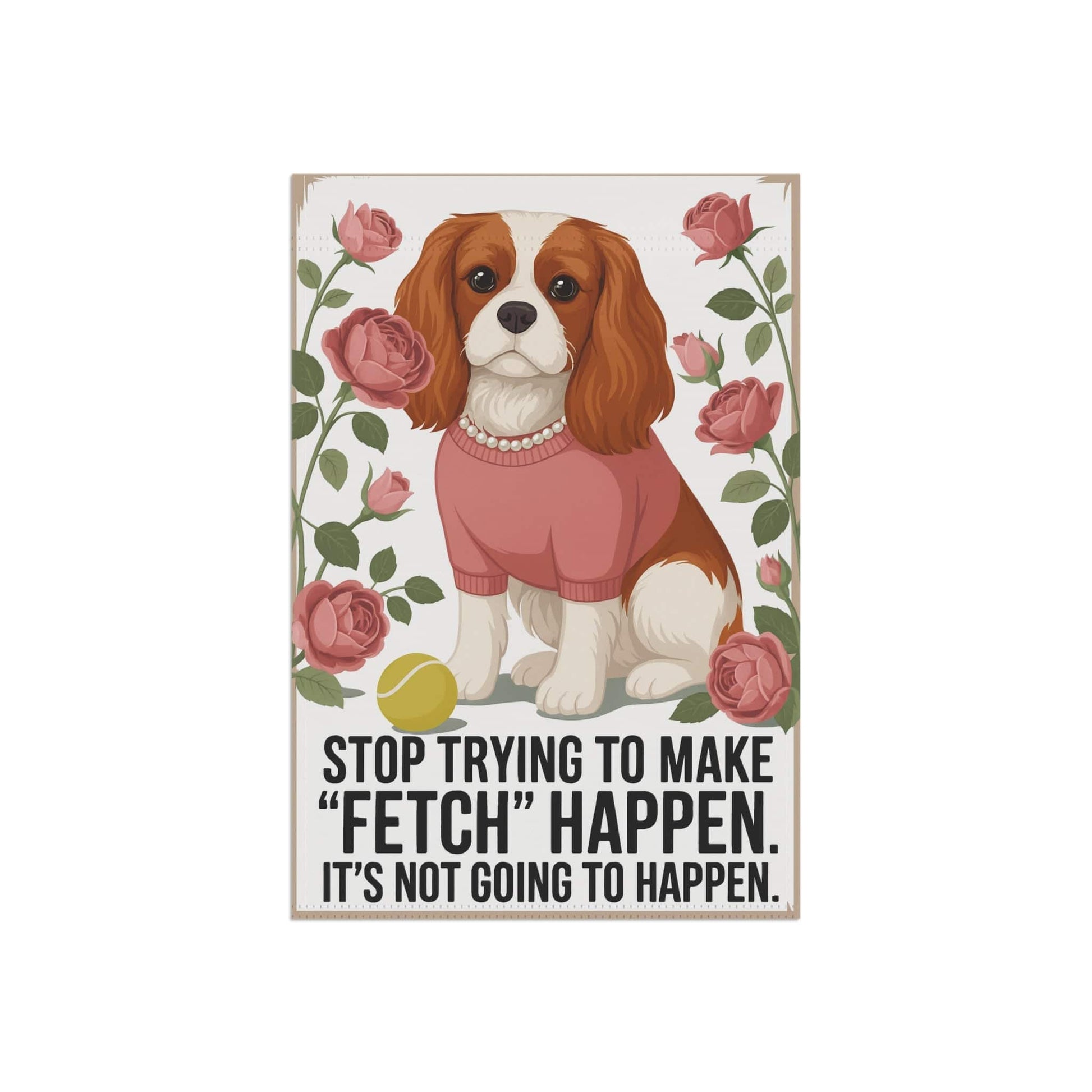 Blenheim Cavalier Fetch Garden Flag
