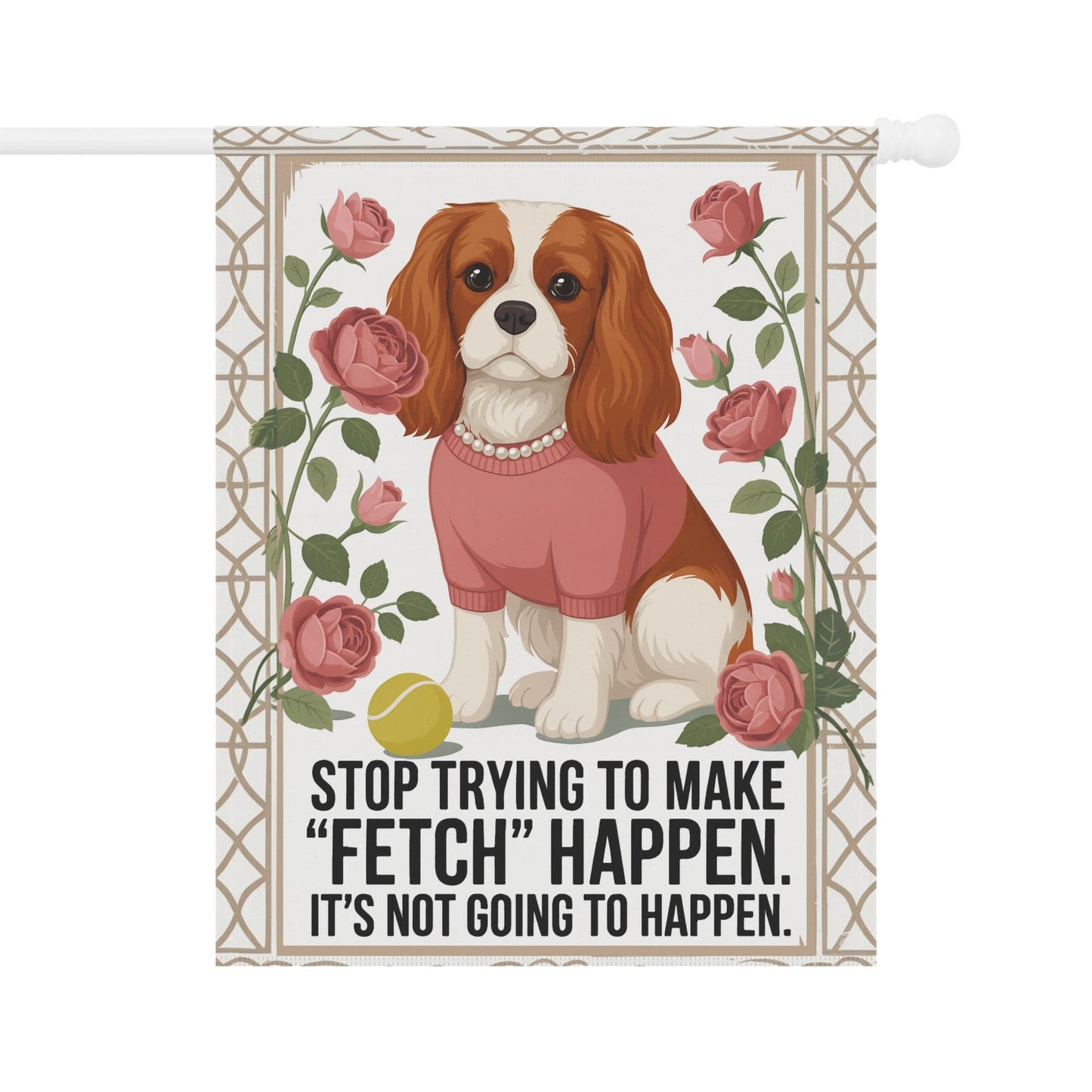 Blenheim Cavalier Fetch Garden Flag