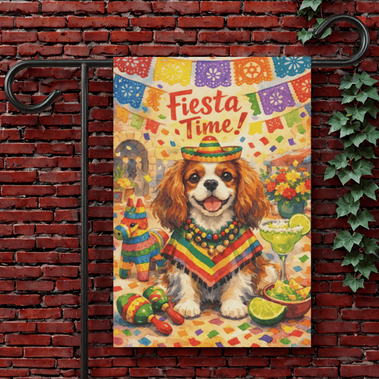 Personalized Cavalier Fiesta Party Garden Flag 12'' × 18''