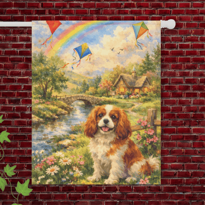 Personalized Cavalier Fly a Kite Garden Flag 24.5'' × 32''