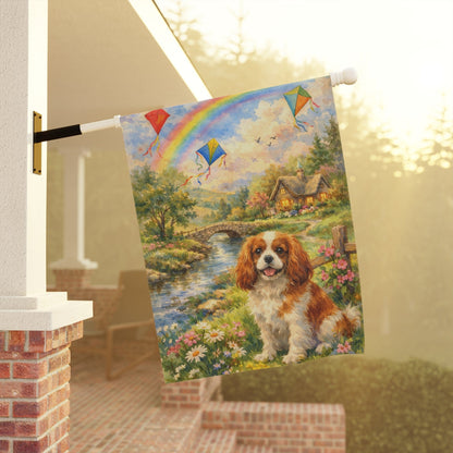 Personalized Cavalier Fly a Kite Garden Flag
