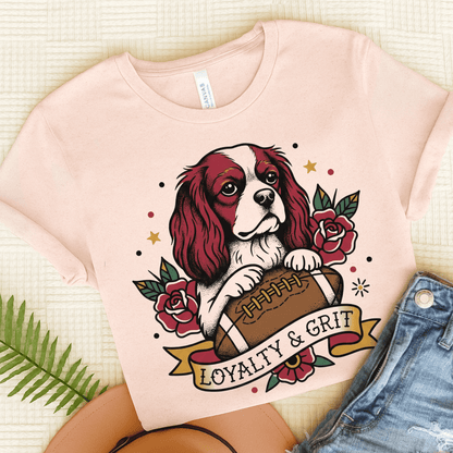 Personalized Cavalier Football Loyalty Unisex Tshirt Soft Pink