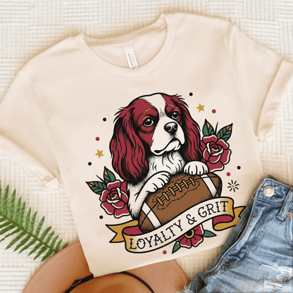 Personalized Cavalier Football Loyalty Unisex Tshirt Natural