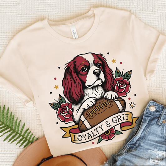 Personalized Cavalier Football Loyalty Unisex Tshirt Natural