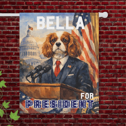 Personalized Cavalier President Garden Flag 24.5'' × 32''