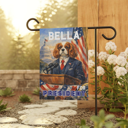 Personalized Cavalier President Garden Flag