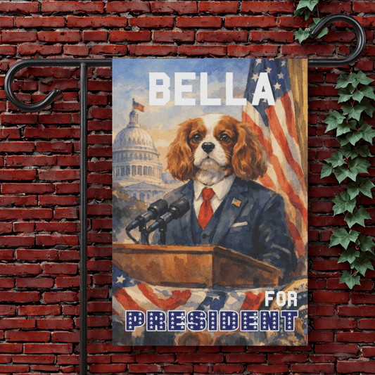 Personalized Cavalier President Garden Flag 12'' × 18''
