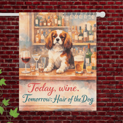 Blenheim Cavalier Funny Drinking Garden Flag 24.5'' × 32''