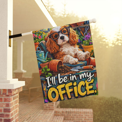 Personalized Cavalier Gardening Garden Flag