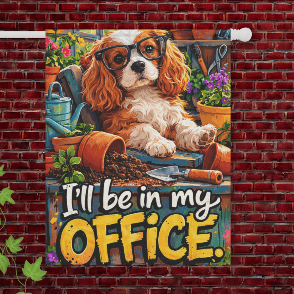 Personalized Cavalier Gardening Garden Flag 24.5'' × 32''