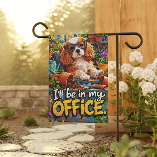 Personalized Cavalier Gardening Garden Flag