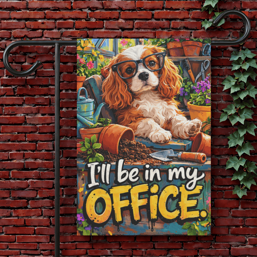 Personalized Cavalier Gardening Garden Flag 12'' × 18''