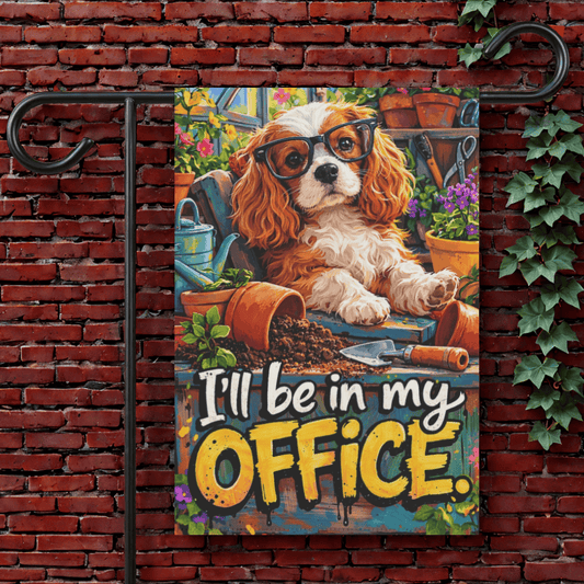 Personalized Cavalier Gardening Garden Flag 12'' × 18''