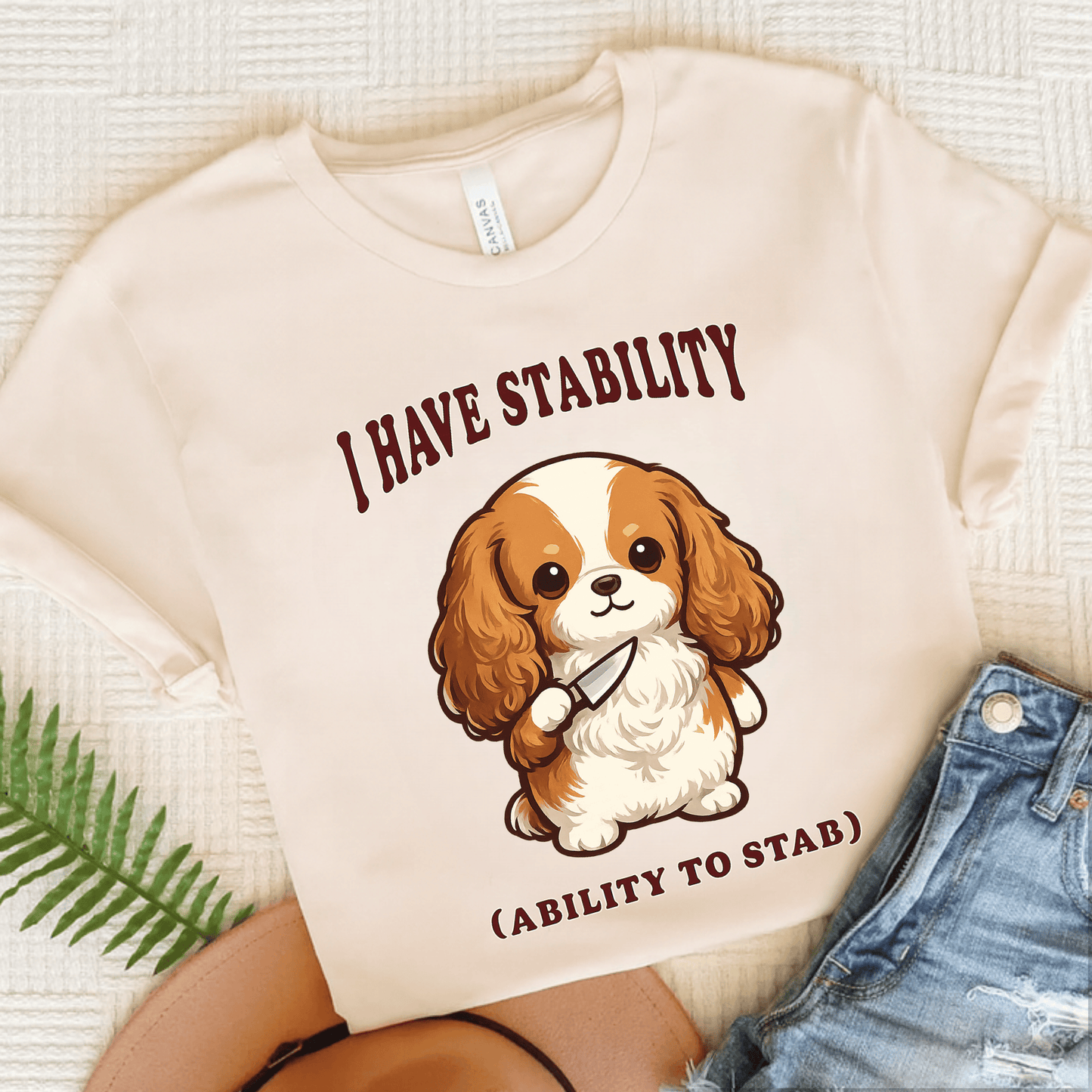 Personalized Cavalier Stability Unisex TShirt Natural