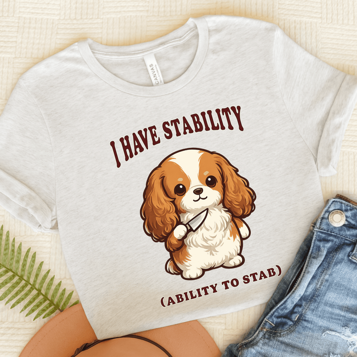 Personalized Cavalier Stability Unisex TShirt Ash