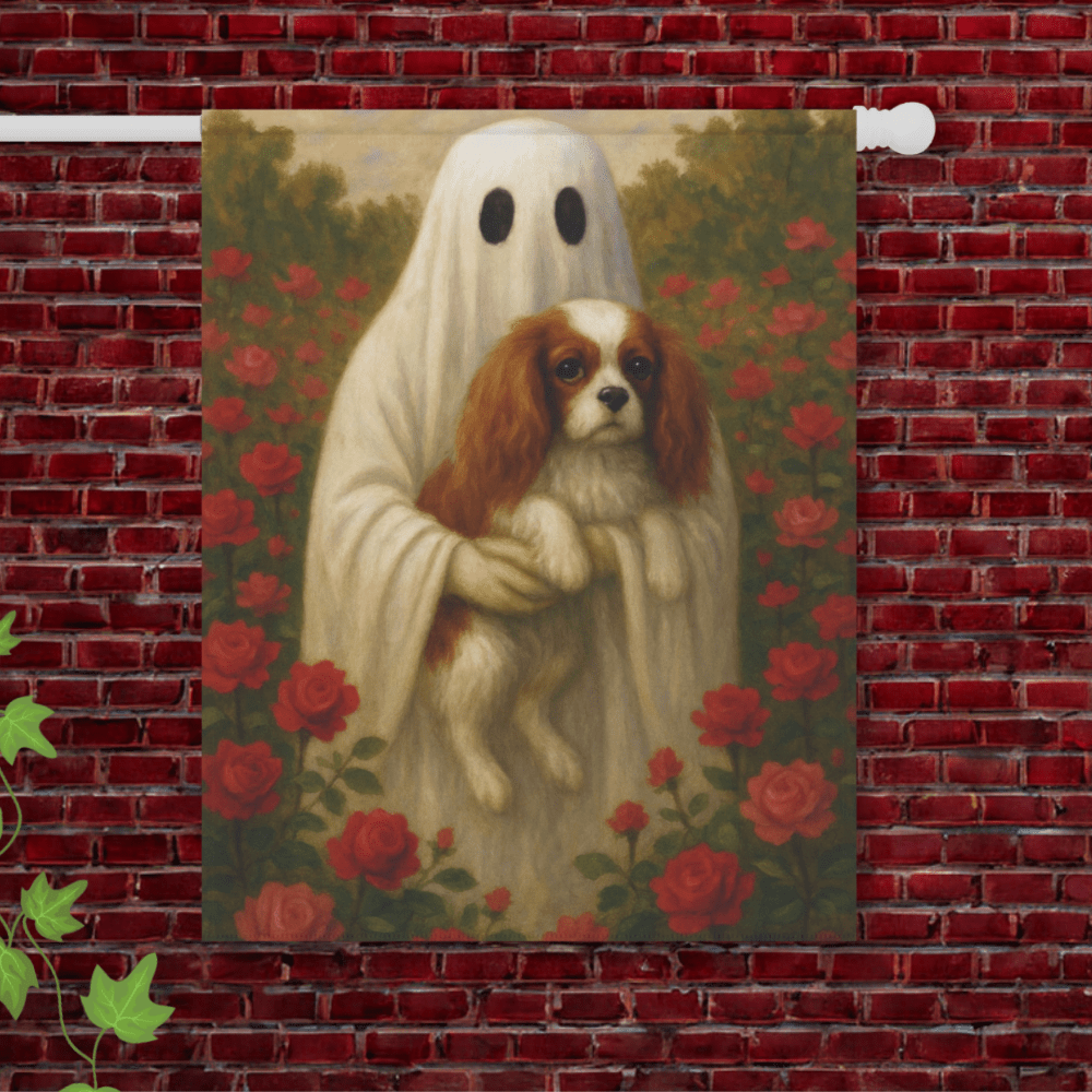 Blenheim Cavalier Ghostie Garden Flag 24.5'' × 32''