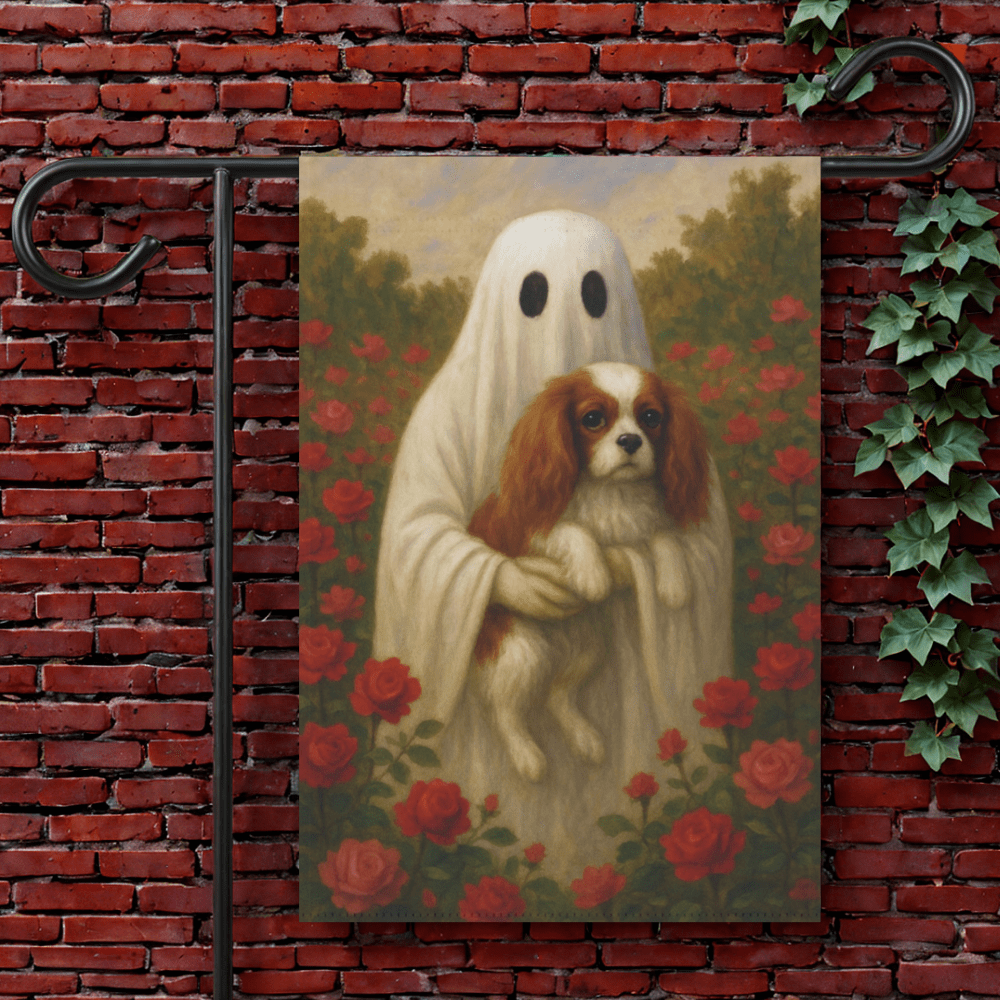 Blenheim Cavalier Ghostie Garden Flag 12'' × 18''