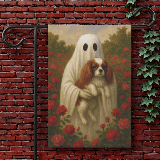 Blenheim Cavalier Ghostie Garden Flag 12'' × 18''