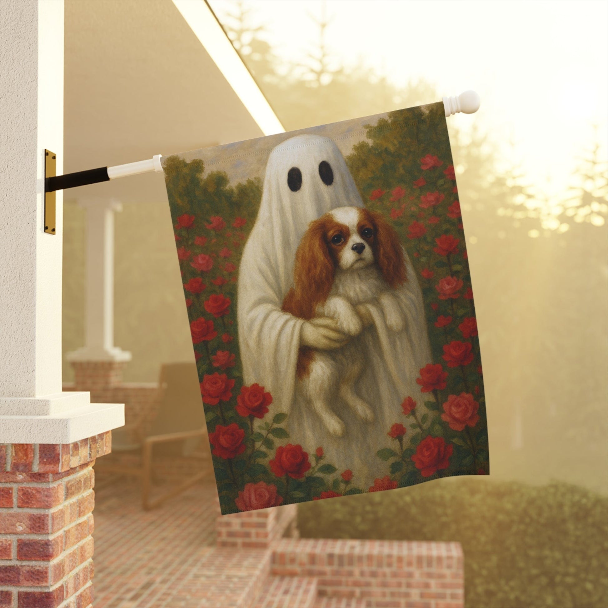Blenheim Cavalier Ghostie Garden Flag