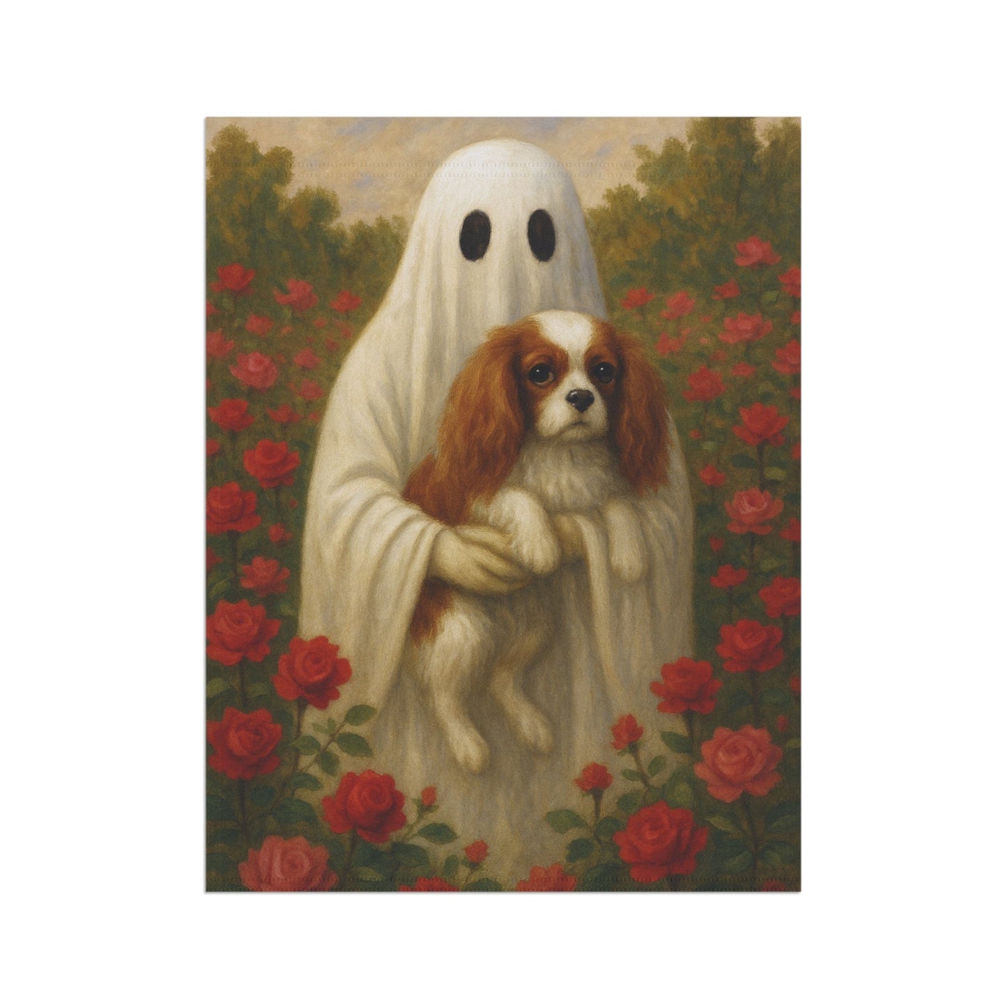 Blenheim Cavalier Ghostie Garden Flag
