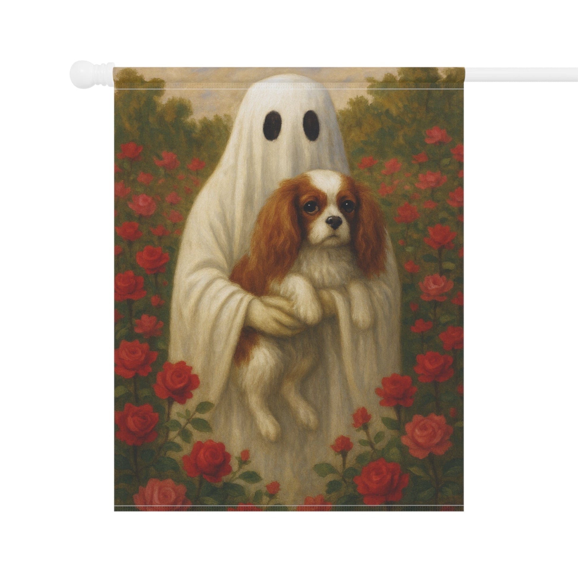 Blenheim Cavalier Ghostie Garden Flag