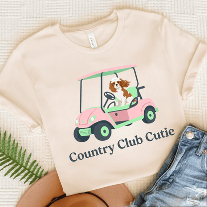 Personalized Cavalier Golf Club Unisex TShirt Natural
