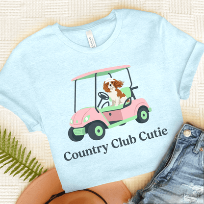Personalized Cavalier Golf Club Unisex TShirt Heather Ice Blue