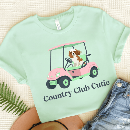 Personalized Cavalier Golf Club Unisex TShirt Heather Mint