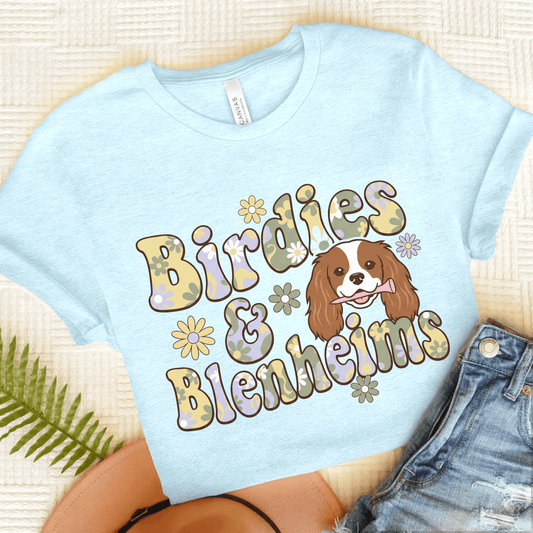 Personalized Cavalier Golf Hippie Unisex Tshirt Heather Ice Blue