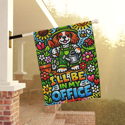 Personalized Cavalier Graffiti Garden Flag