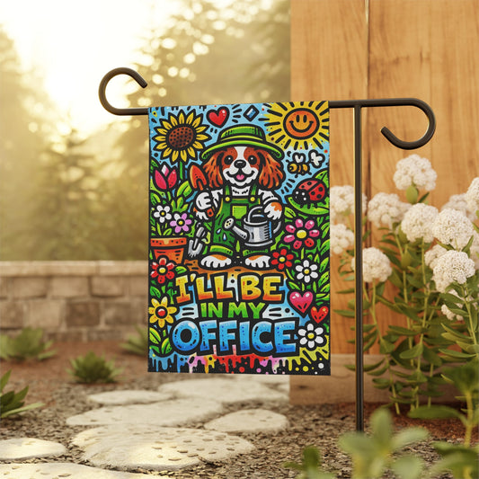 Personalized Cavalier Graffiti Garden Flag