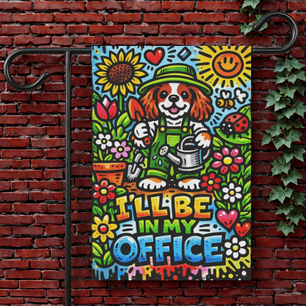 Personalized Cavalier Graffiti Garden Flag 12'' × 18''