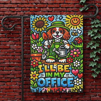 Personalized Cavalier Graffiti Garden Flag 12'' × 18''