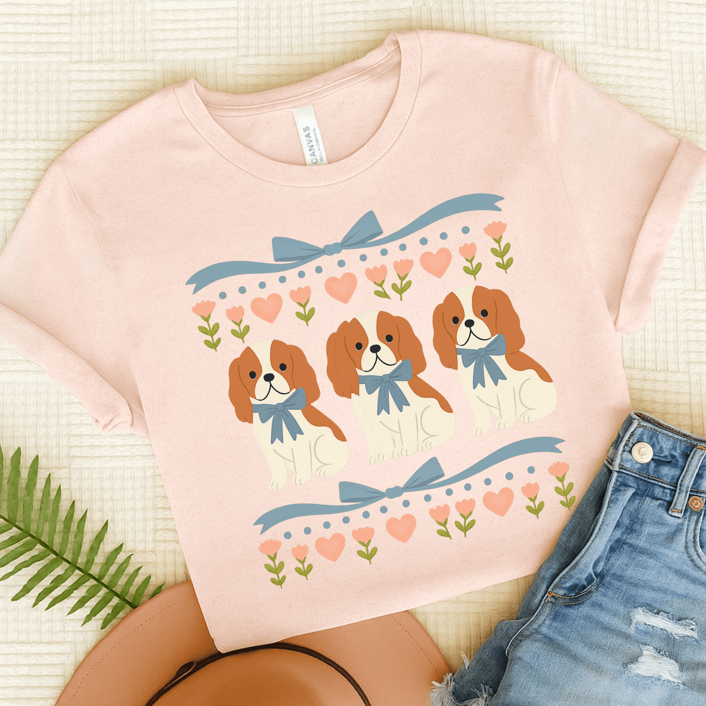 Printify T-Shirt Soft Pink / S Blenheim Cavalier Grandma TShirt