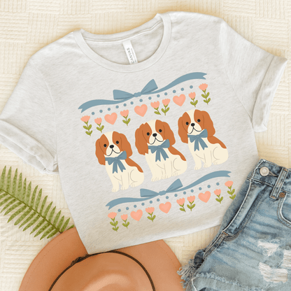 Printify T-Shirt Ash / S Blenheim Cavalier Grandma TShirt