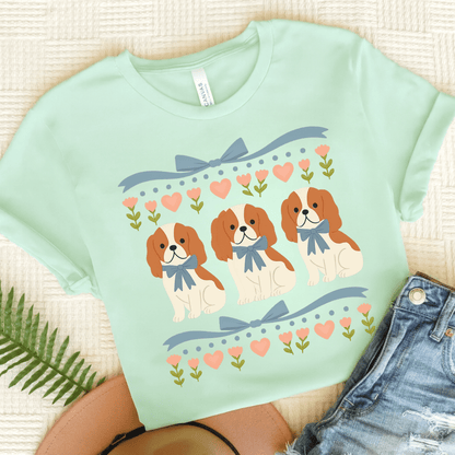 Printify T-Shirt Heather Mint / S Blenheim Cavalier Grandma TShirt
