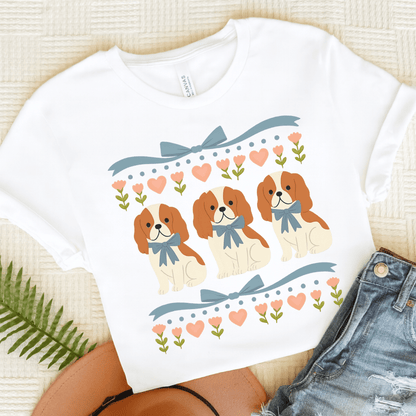 Printify T-Shirt White / S Blenheim Cavalier Grandma TShirt