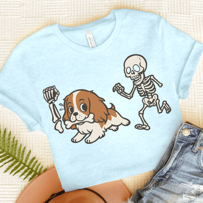 Blenheim Cavalier Grave Robber TShirt Heather Ice Blue