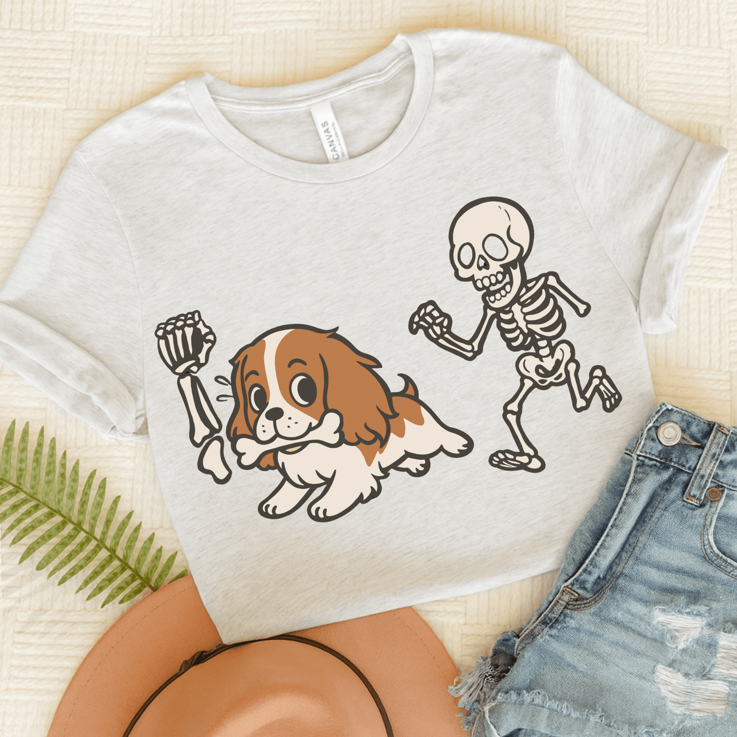 Blenheim Cavalier Grave Robber TShirt Ash