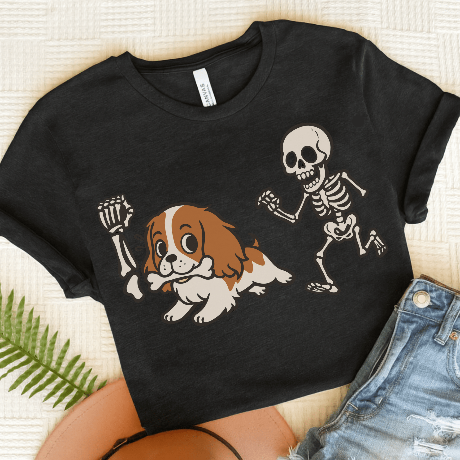 Blenheim Cavalier Grave Robber TShirt Dark Grey Heather