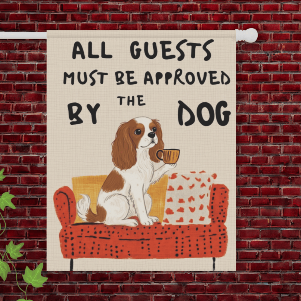 Personalized Cavalier Guests Approved by Dog Yard Flag 24.5'' × 32''