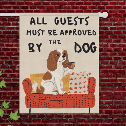 Personalized Cavalier Guests Approved by Dog Yard Flag 24.5'' × 32''