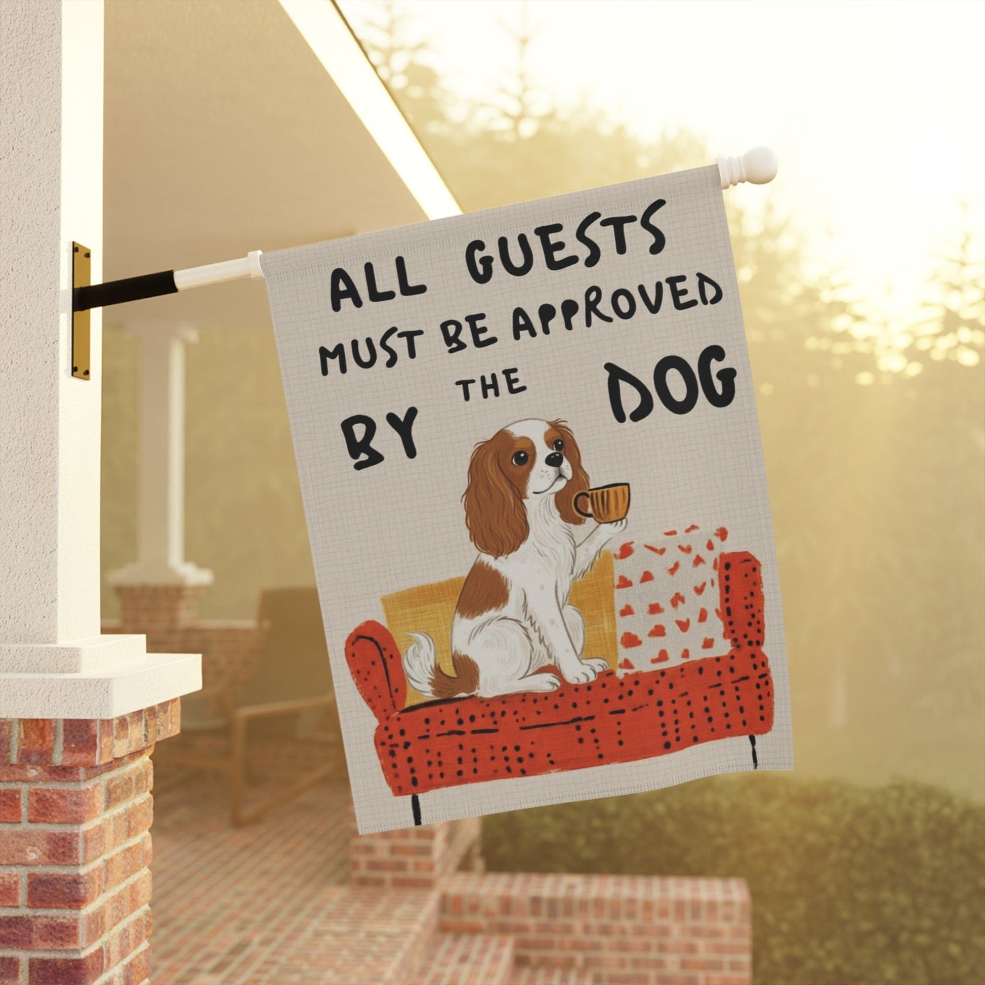 Personalized Cavalier Guests Approved by Dog Yard Flag