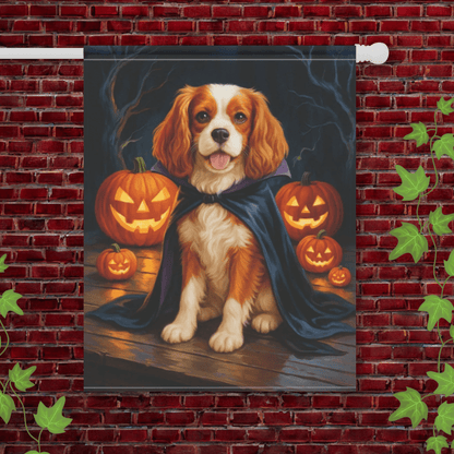 Printify Garden Flag 24.5'' × 32'' Blenheim Cavalier Halloween Yard Flag