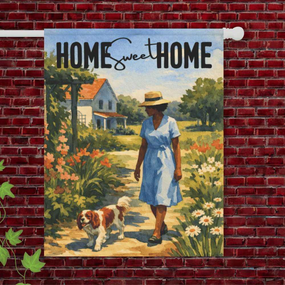 Personalized Cavalier Home Sweet Garden Flag 24.5'' × 32''