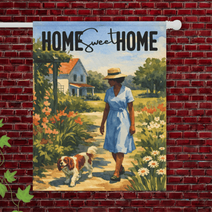 Personalized Cavalier Home Sweet Garden Flag 24.5'' × 32''