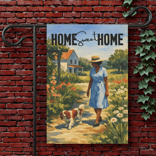Personalized Cavalier Home Sweet Garden Flag 12'' × 18''